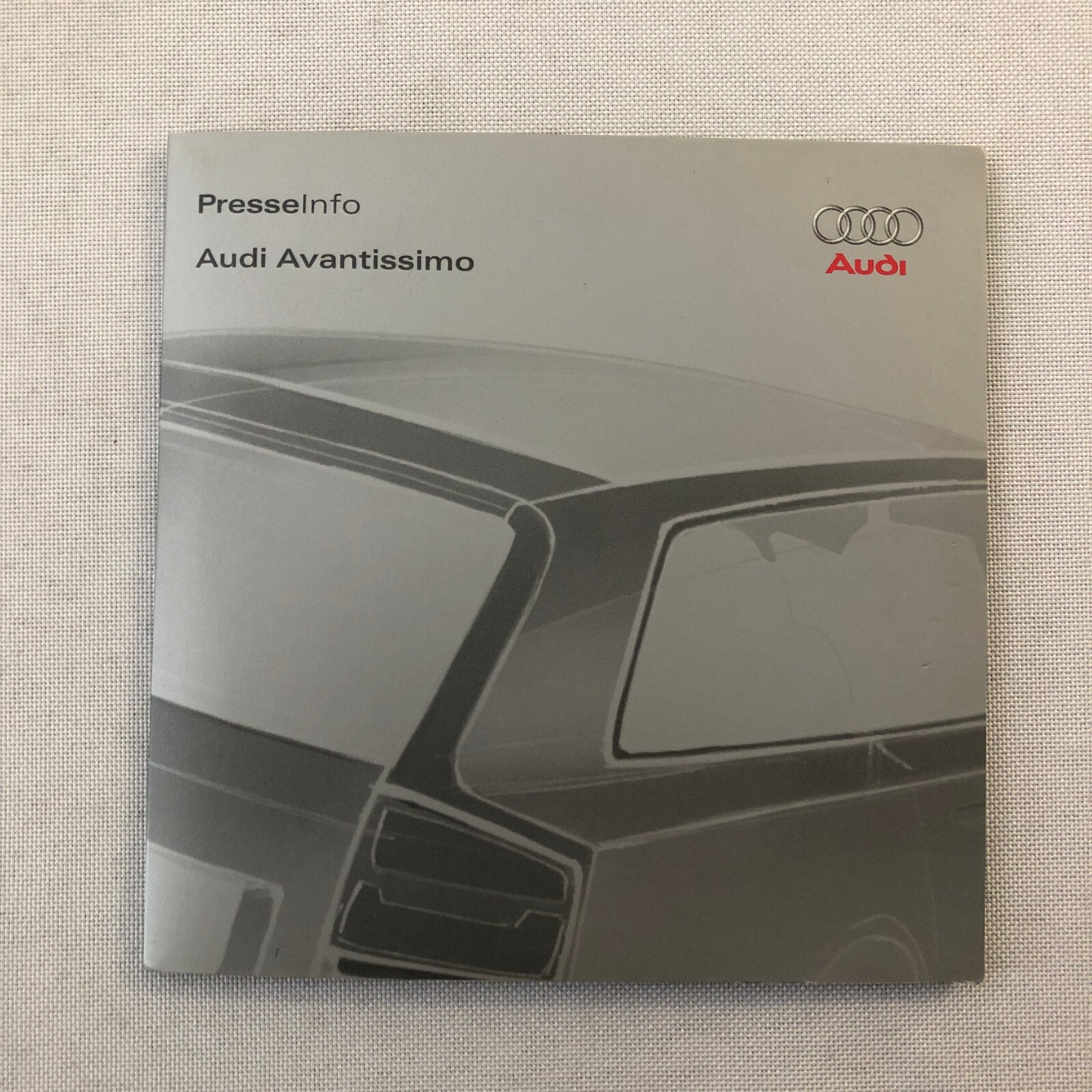 2001 Audi Avantissimo Concept Car Prototype Press Kit Photos CD GERMAN