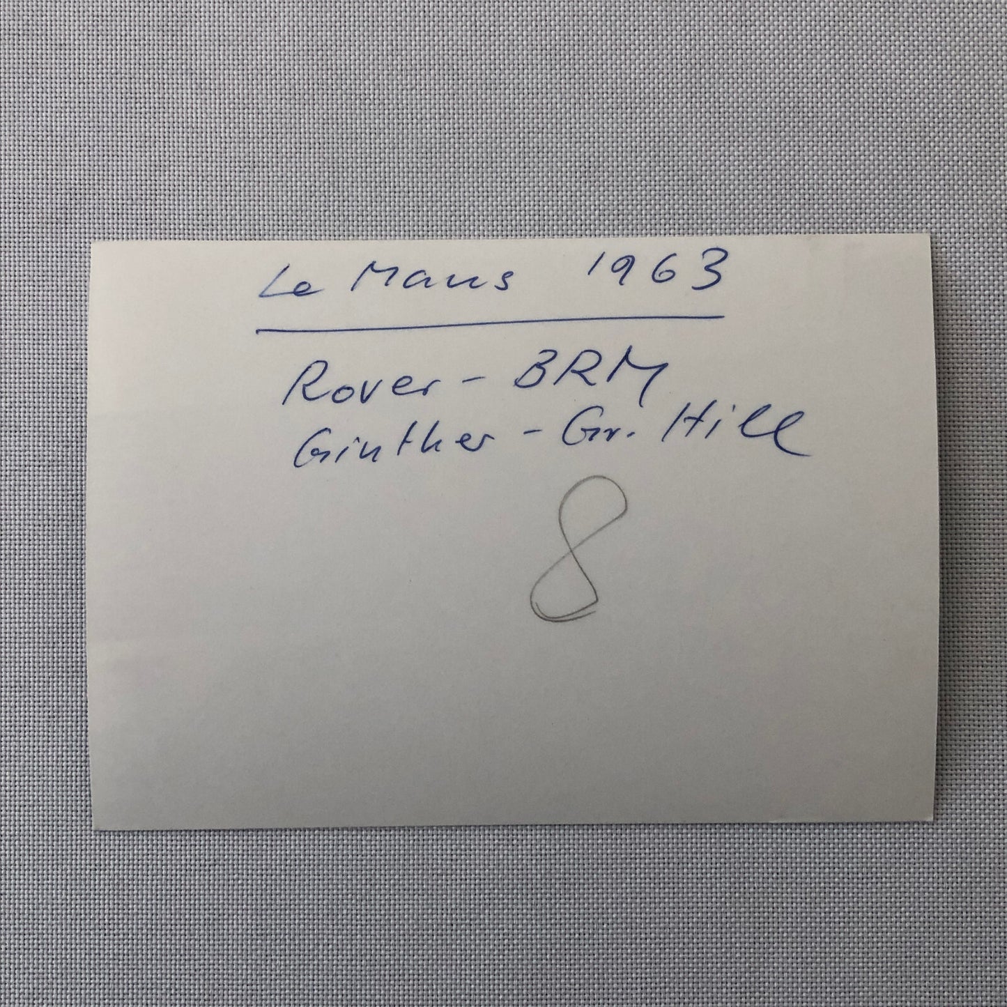 Vintage Racing Photo Photograph Rover BRM Turbine Car LeMans 1963 Graham Hill