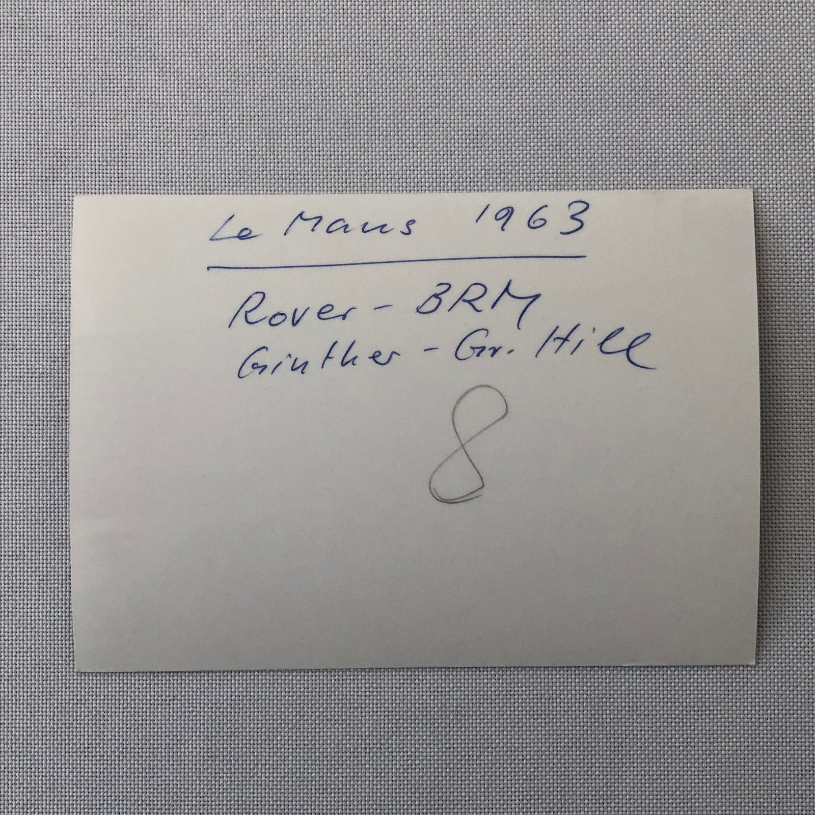 Vintage Racing Photo Photograph Rover BRM Turbine Car LeMans 1963 Graham Hill