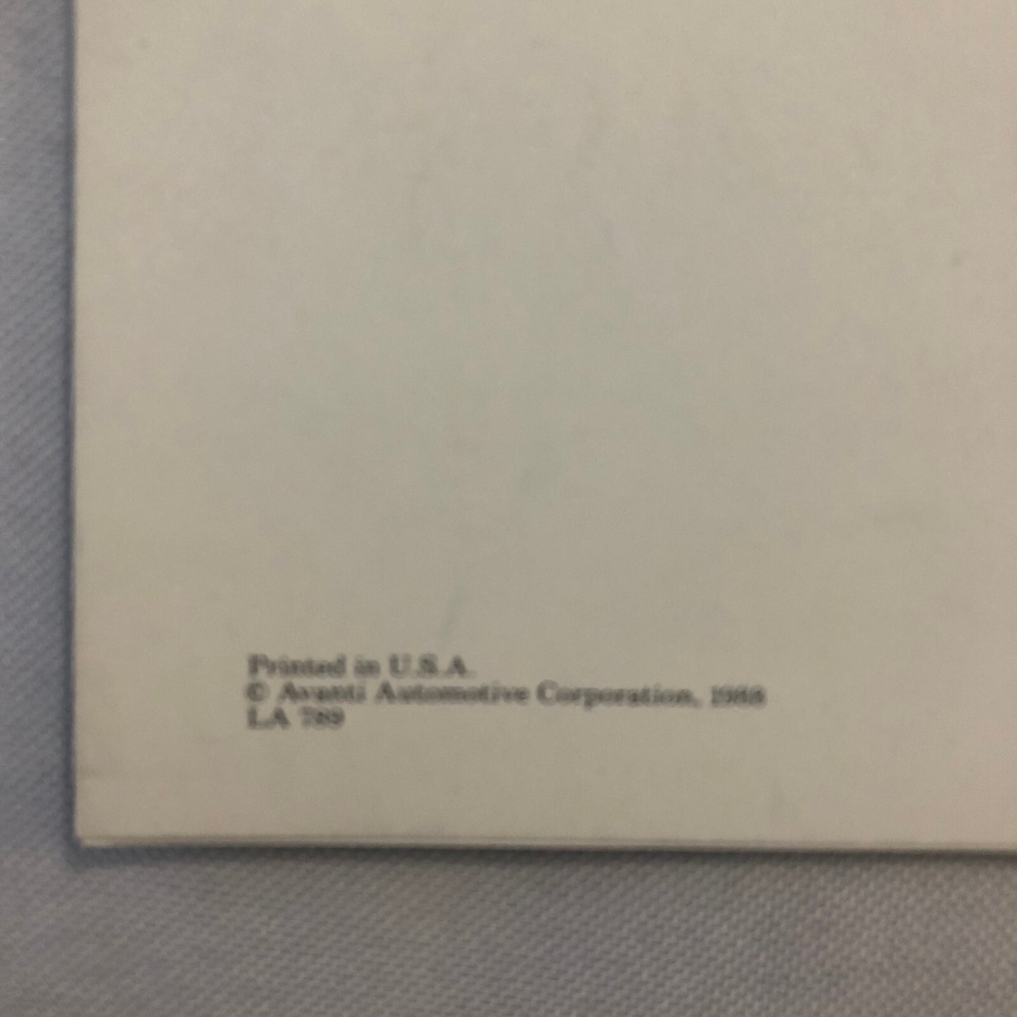 Vintage Avanti Sales Brochure Catalog 1988 Coupe Convertible