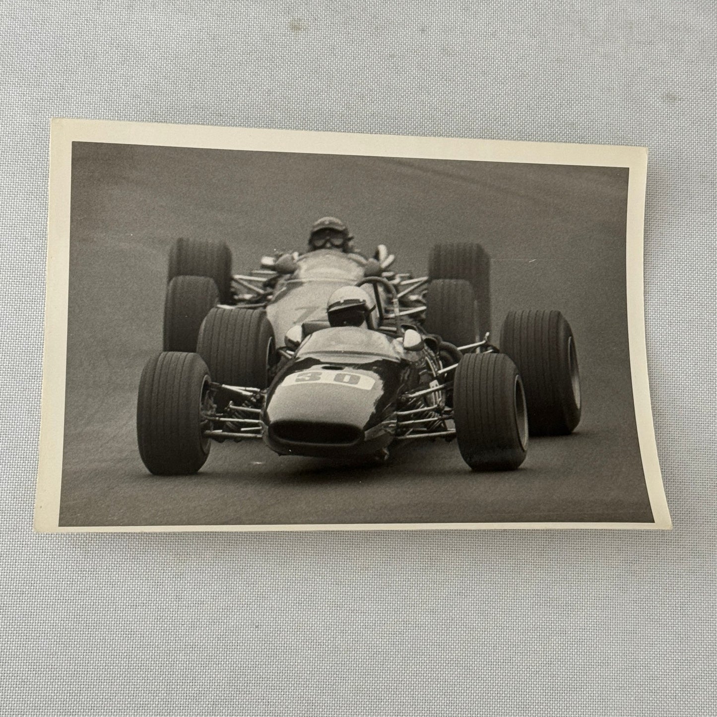 Vintage Car Racing Photo Circuit Mont Tremblant Quebec Photograph 1969