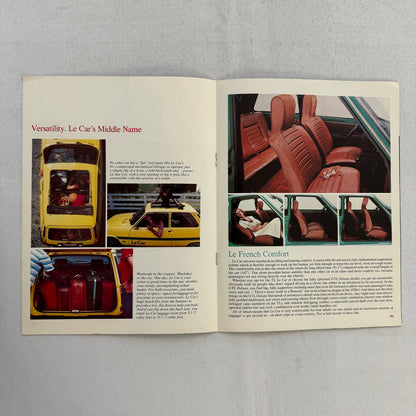 Renault LeCar Car Sales Brochure Catalog Vintage Advertising Canadian
