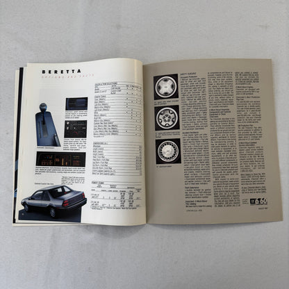 1988 Chevrolet Beretta Car Sales Brochure Catalog Vintage Advertising
