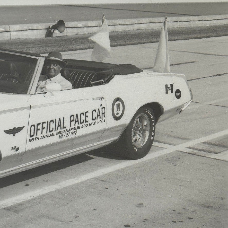 Vintage Indy 500 Racing Photo 1972 Oldsmobile Official Pace Car Photograph