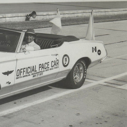 Vintage Indy 500 Racing Photo 1972 Oldsmobile Official Pace Car Photograph