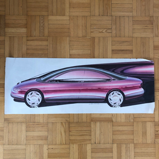 Car Styling Concept Illustration Art Drawing Sketch Vintage