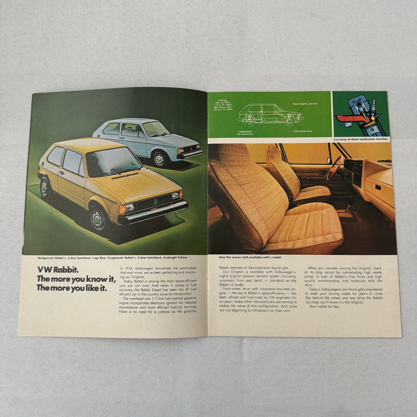 1981 Volkswagen VW Rabbit Car Sales Brochure Catalog Rabbit Convertible