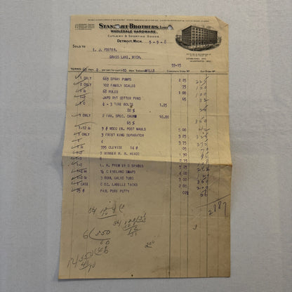 Antique Document Receipt Invoice Lot Farm Equipment Hardware Buggy Furniture 25+