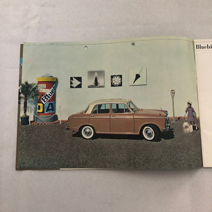 1961 Datsun Bluebird 1200 Car Sales Brochure Catalog Japanese JDM Deluxe Wagon +