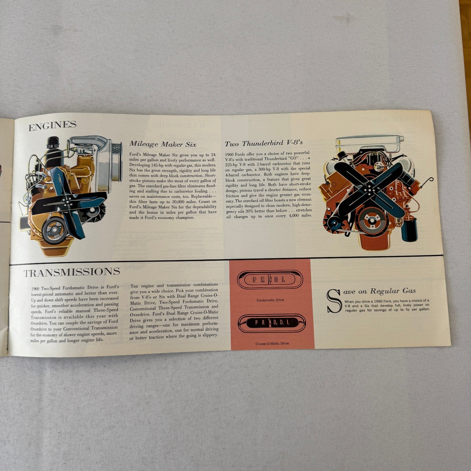 1960 Ford Car Sales Brochure Canadian Galaxie Fairlane Starliner Sunliner