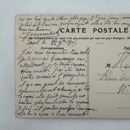 Vintage Zeppelin Airship Dirigible Postcard Post Card French Le Lebaudy