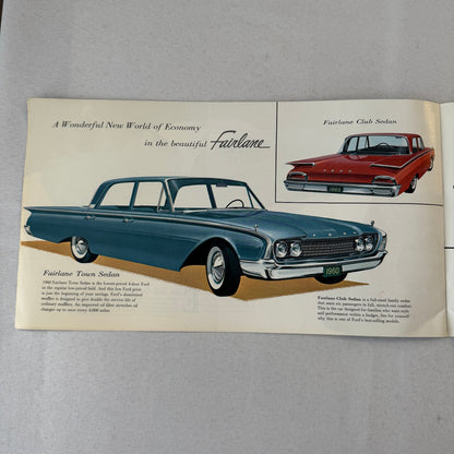 1960 Ford Car Sales Brochure Canadian Galaxie Fairlane Starliner Sunliner