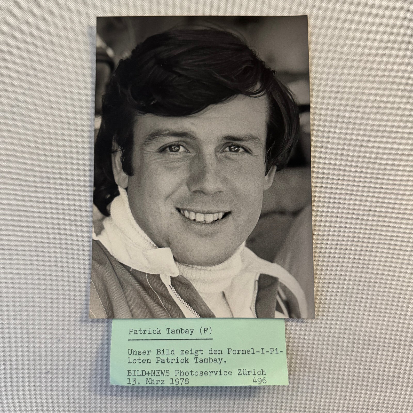 Patrick Tambay Racing Driver Photo Photograph Print 1978 Bild News