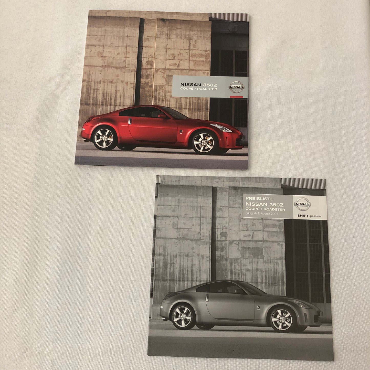 Nissan 350Z 350 Z Coupe and Roadster Car Sales Brochure Catalog GERMAN Text 2007
