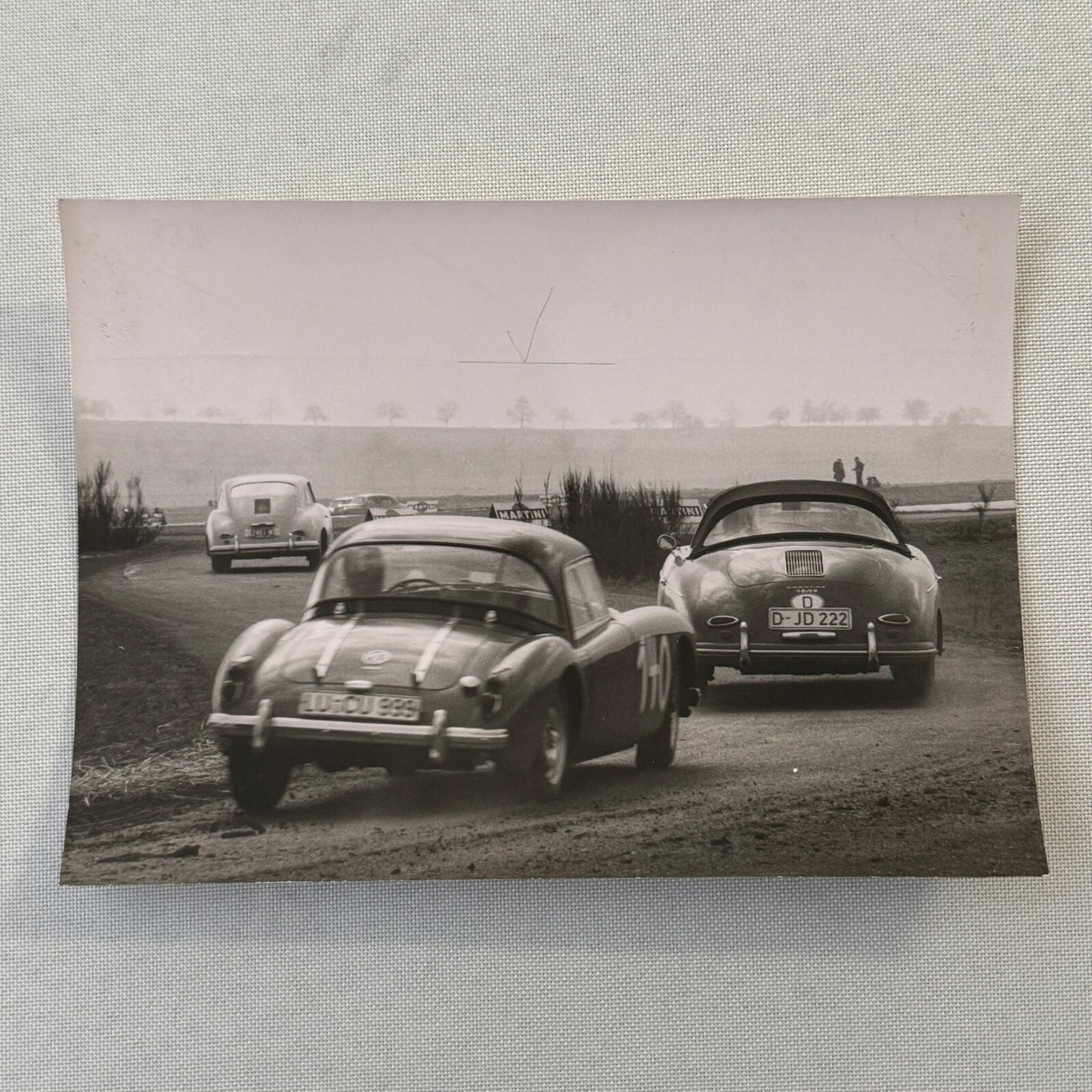 Porsche 356 and MGA Racing Car Photo Photograph Vintage