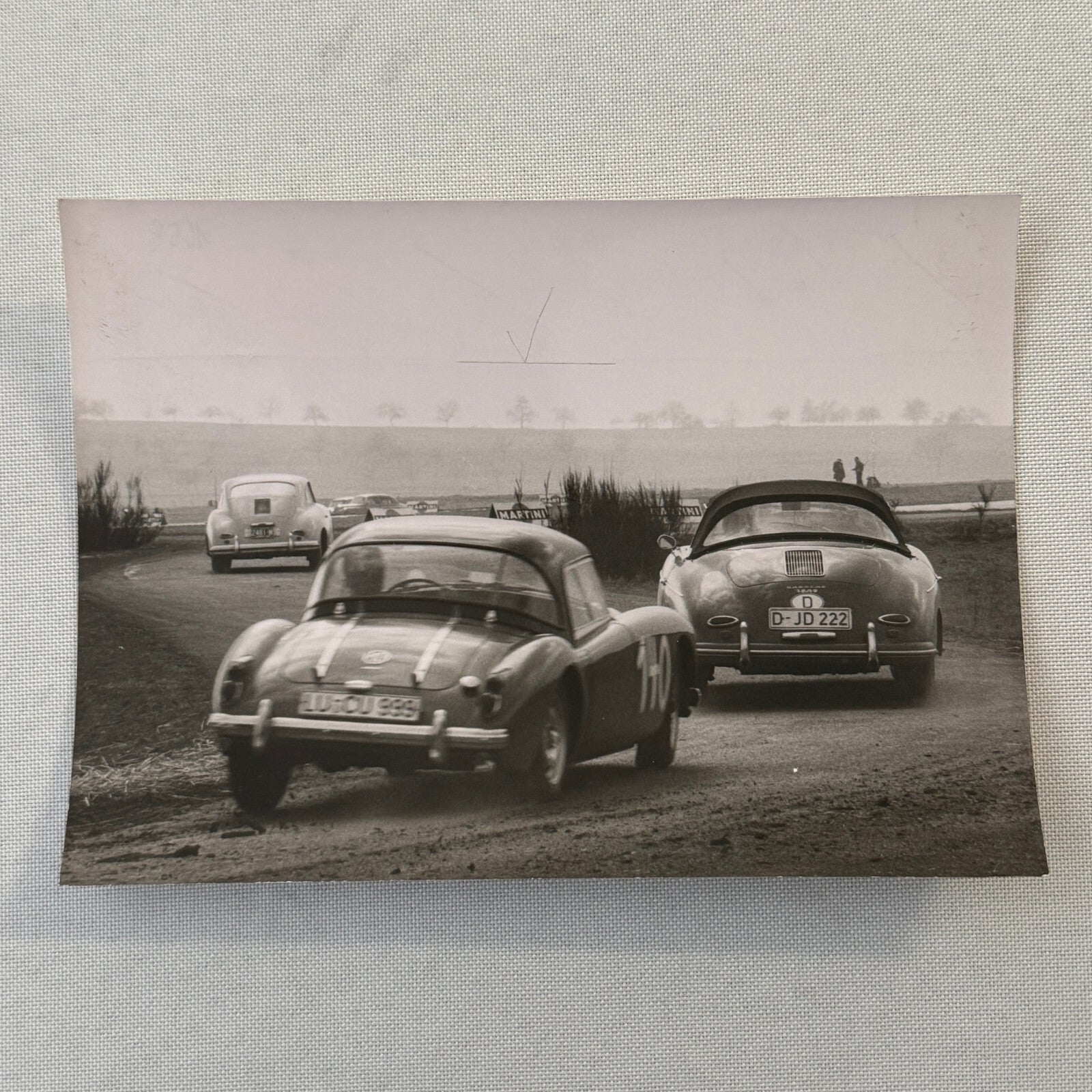 Porsche 356 and MGA Racing Car Photo Photograph Vintage