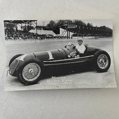 Vintage Racing Photo Wilbur Shaw Indy Indianapolis Motor Speedway 1940 Modern