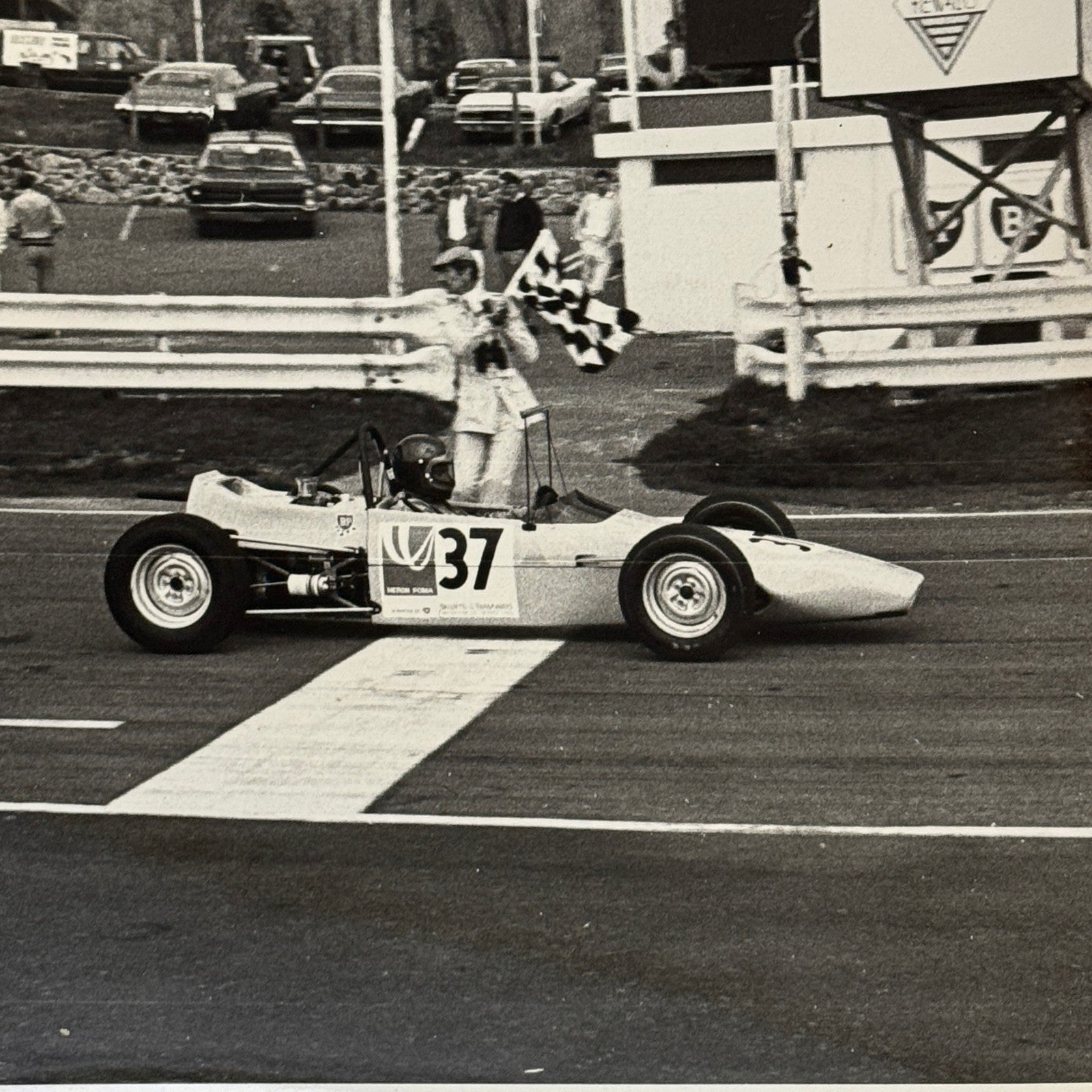 Vintage Car Racing Photo Photograph Print