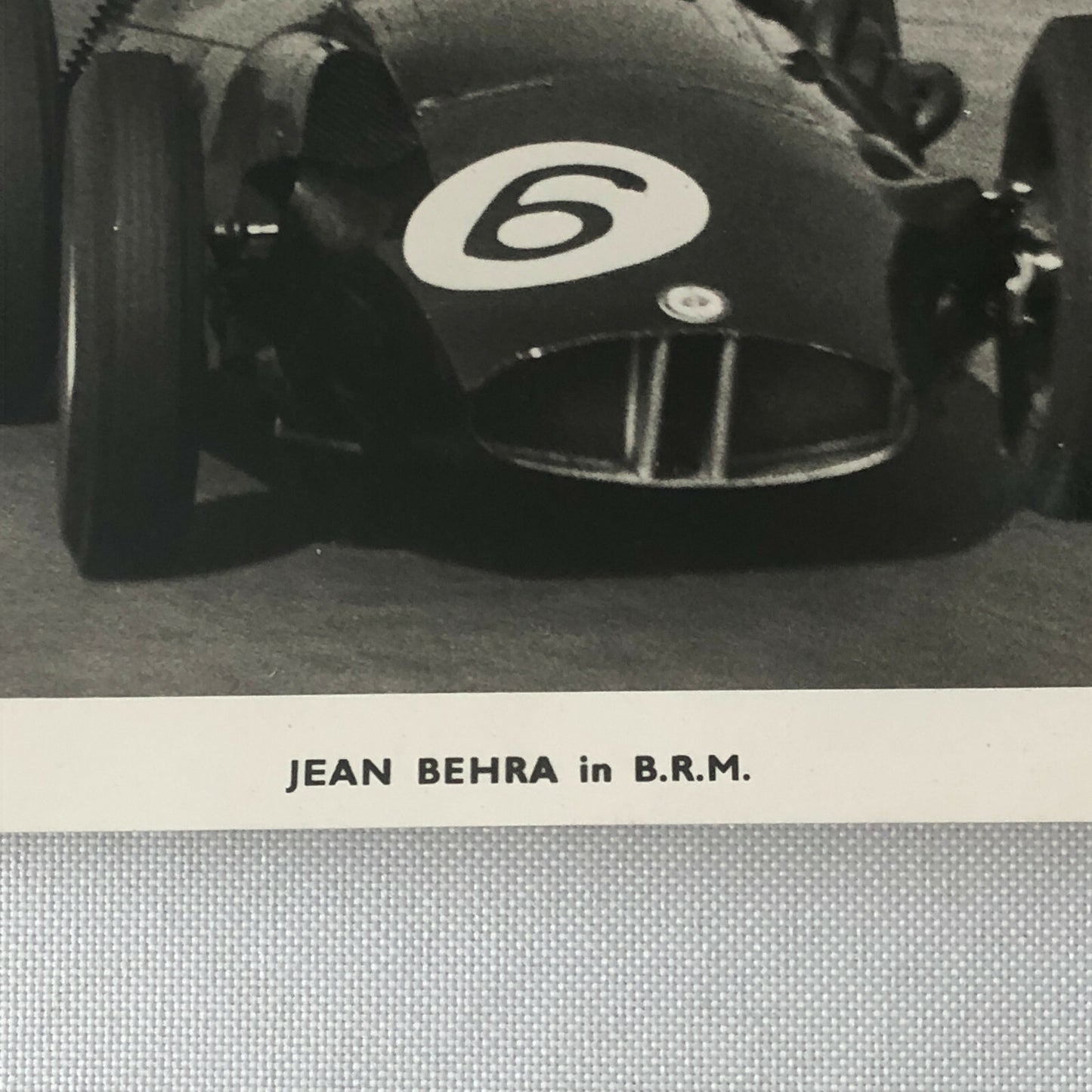 Vintage Racing Car Photograph Photo Print - Jean Behra in BRM Car 