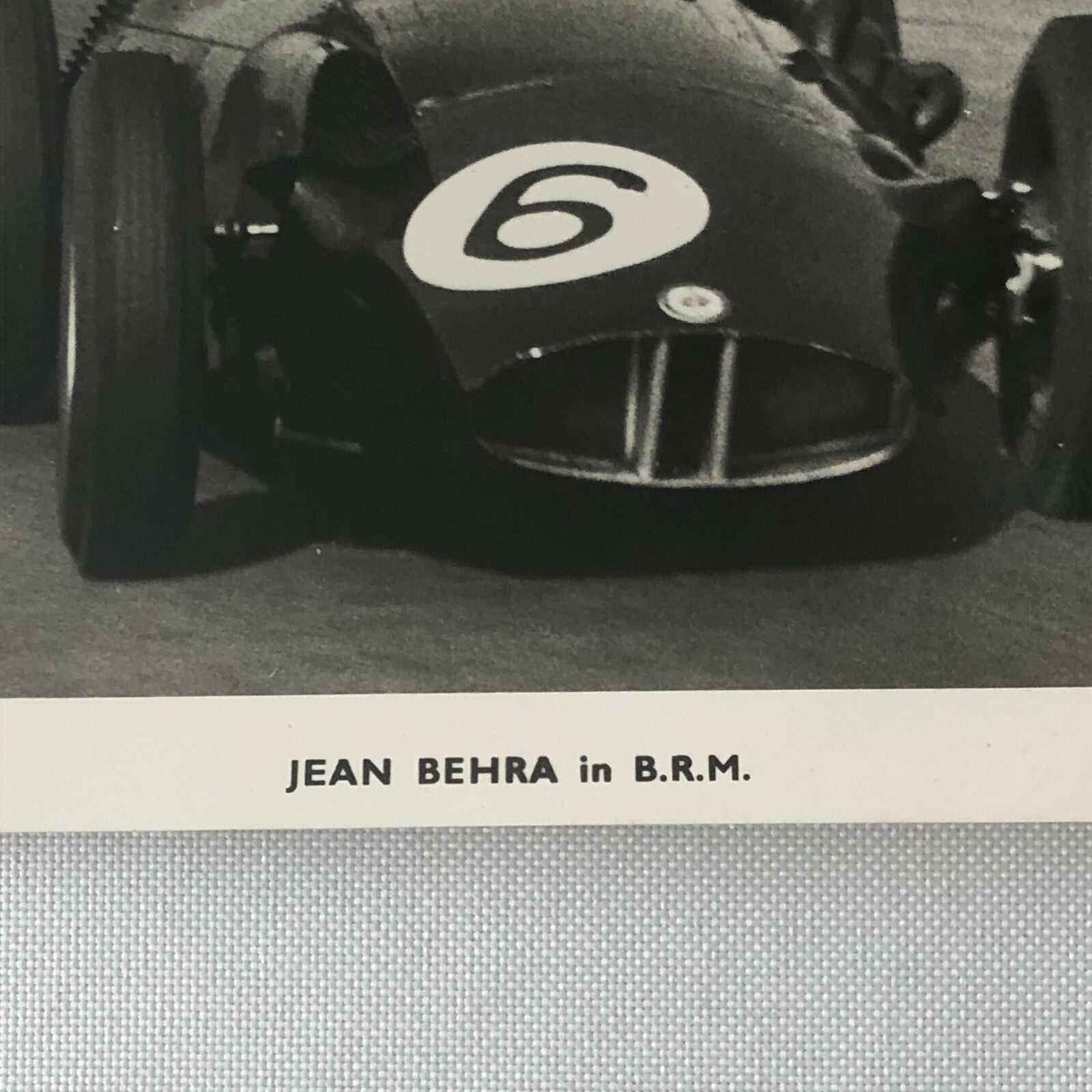 Vintage Racing Car Photograph Photo Print - Jean Behra in BRM Car 