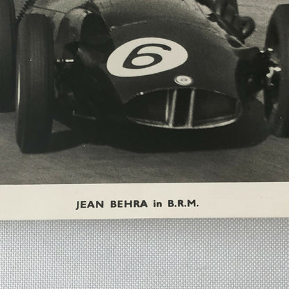 Vintage Racing Car Photograph Photo Print - Jean Behra in BRM Car 