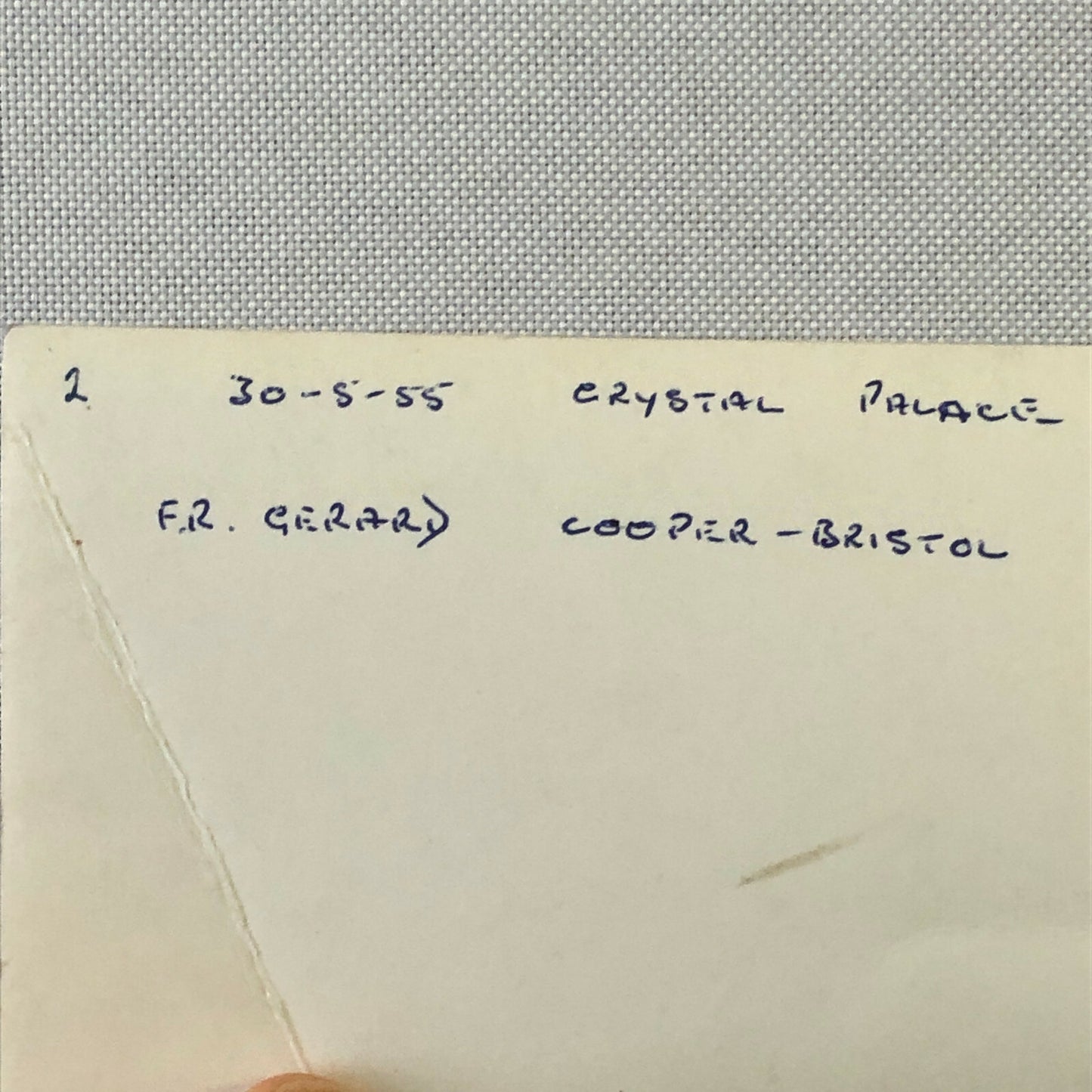 Vintage Car Racing Photo Photograph - Crystal Palace Cooper Bristol Car 