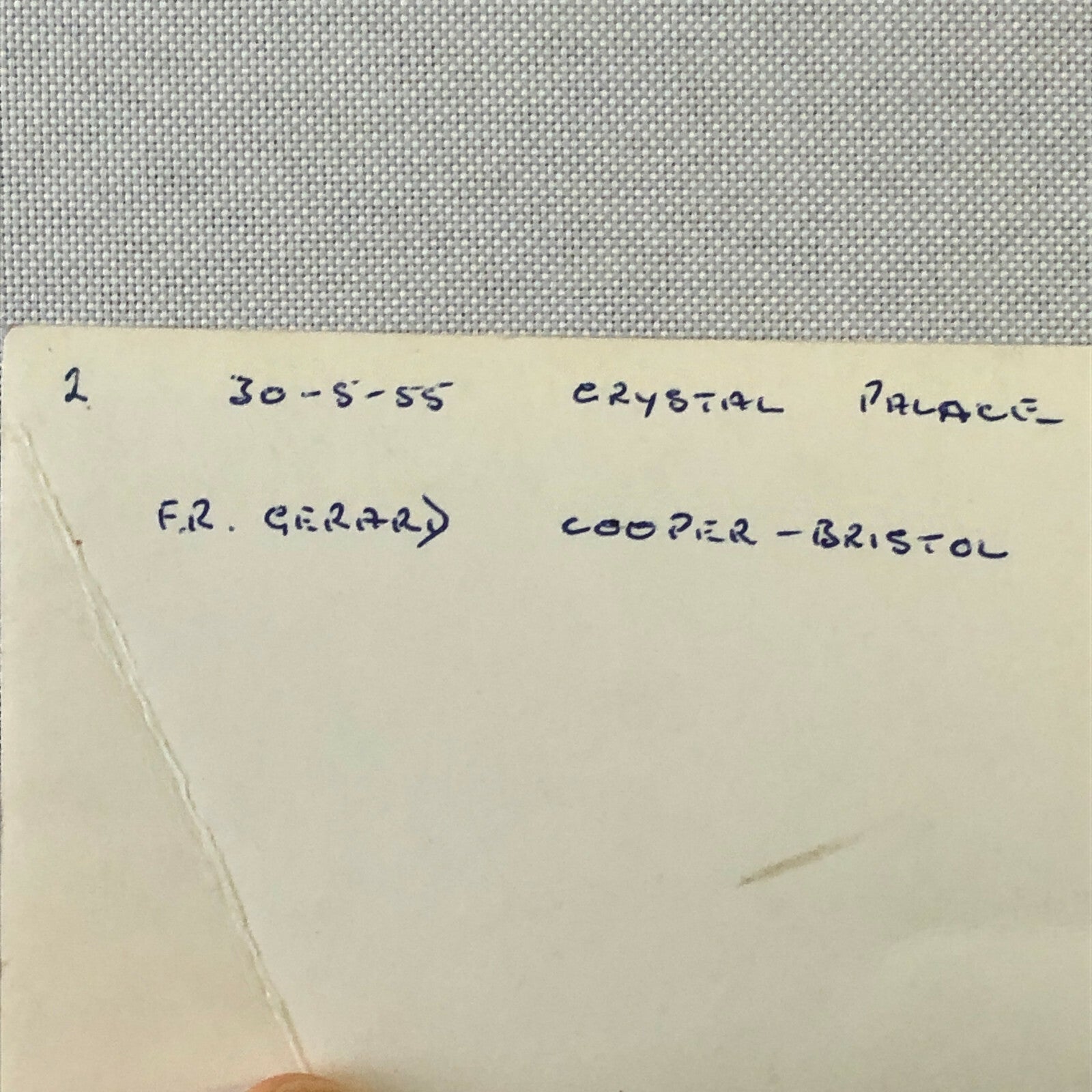 Vintage Car Racing Photo Photograph - Crystal Palace Cooper Bristol Car 