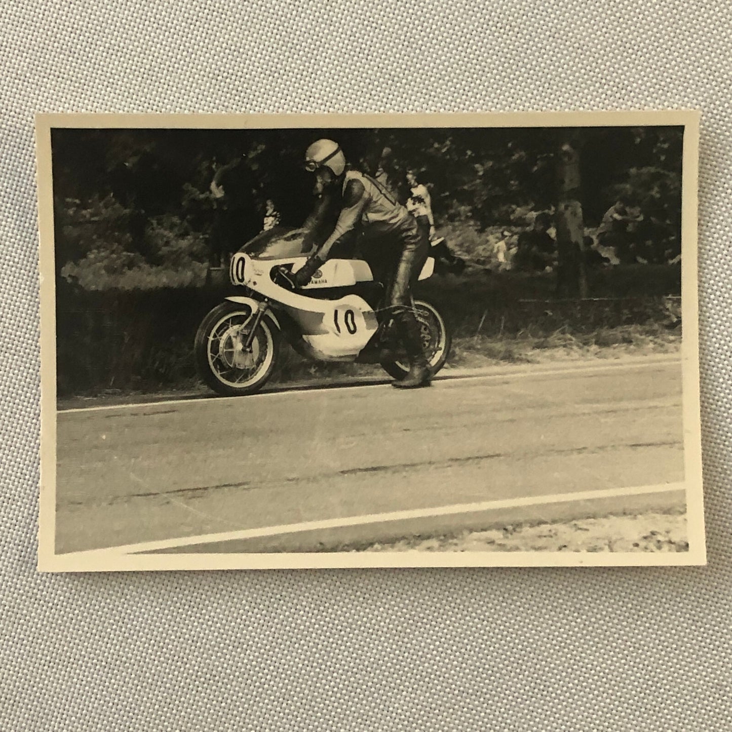Vintage Motorcycle Racing Photo photograph Snapshot Yamaha 1971