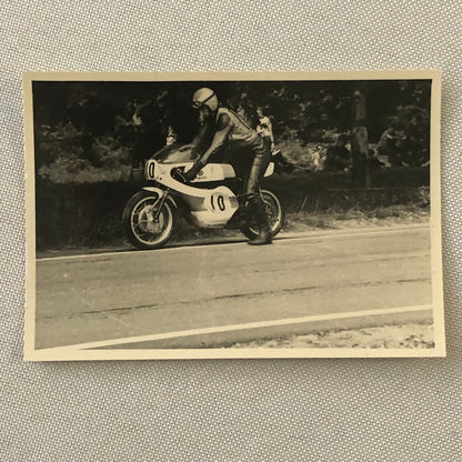 Vintage Motorcycle Racing Photo photograph Snapshot Yamaha 1971