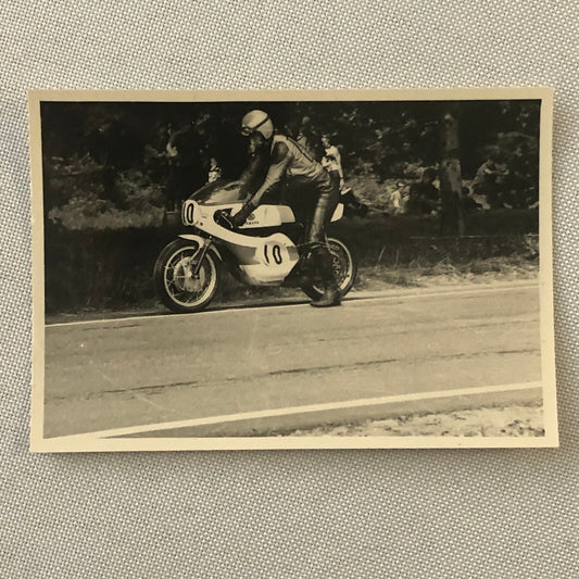 Vintage Motorcycle Racing Photo photograph Snapshot Yamaha 1971