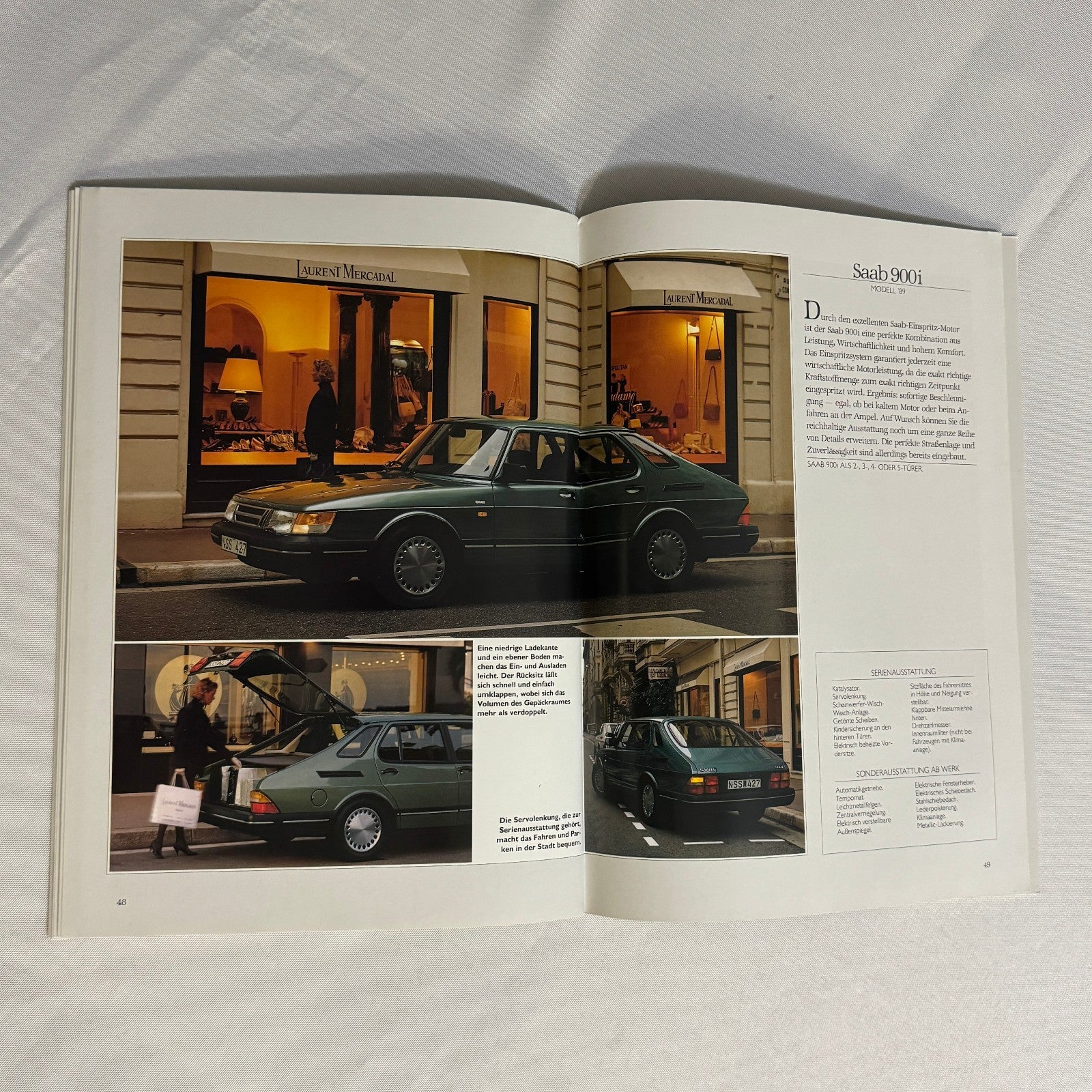 Vintage Saab 900 Car Sales Brochure Catalog 900 Cabriolet 900 Turbo 16S GERMAN