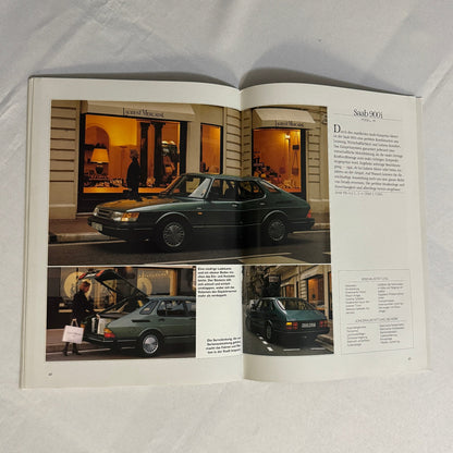 Vintage Saab 900 Car Sales Brochure Catalog 900 Cabriolet 900 Turbo 16S GERMAN