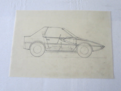 11 Vintage 1970s Concept Car Design Art Renderings Drawing Sketch Car Design
