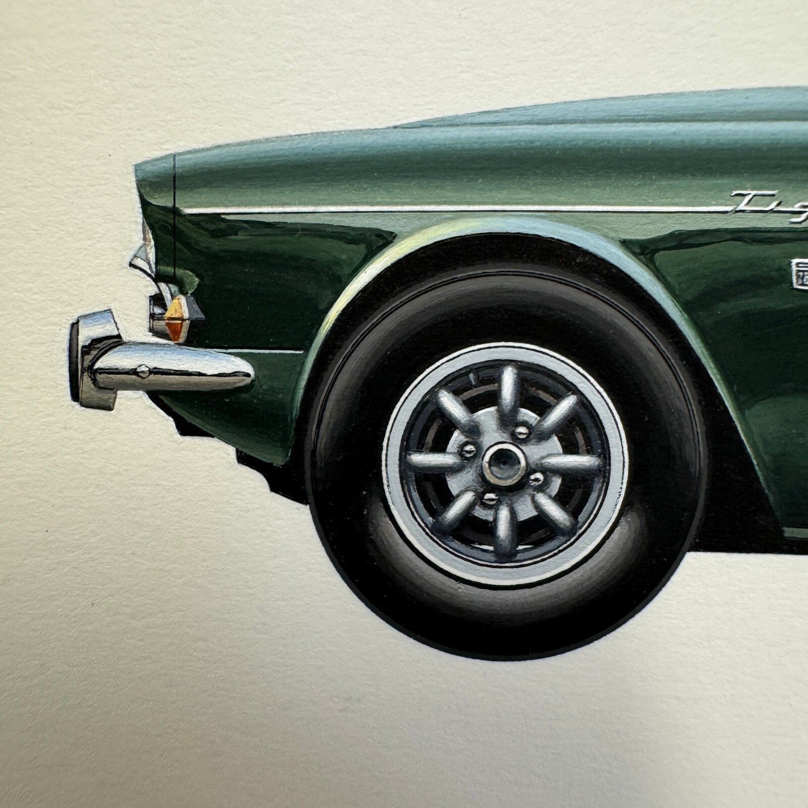 1965 Sunbeam Tiger 260 Car Illustration Art Drawing Hand Drawn Robert Preis