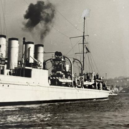 Vintage Royal Canadian Navy Ship Photograph Photo HMCS Columbia Boat
