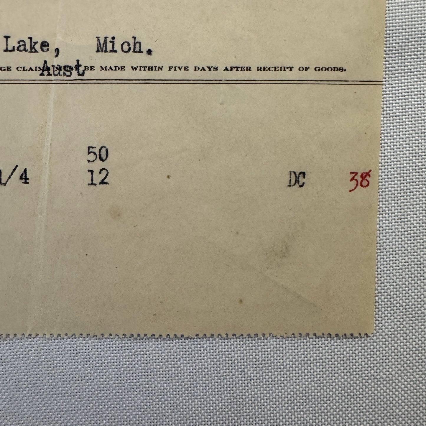 1908 John Deere Plow Company Antique Document Receipt Invoice Farm Equipment