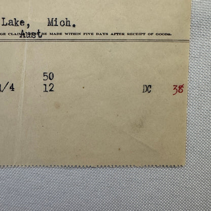 1908 John Deere Plow Company Antique Document Receipt Invoice Farm Equipment