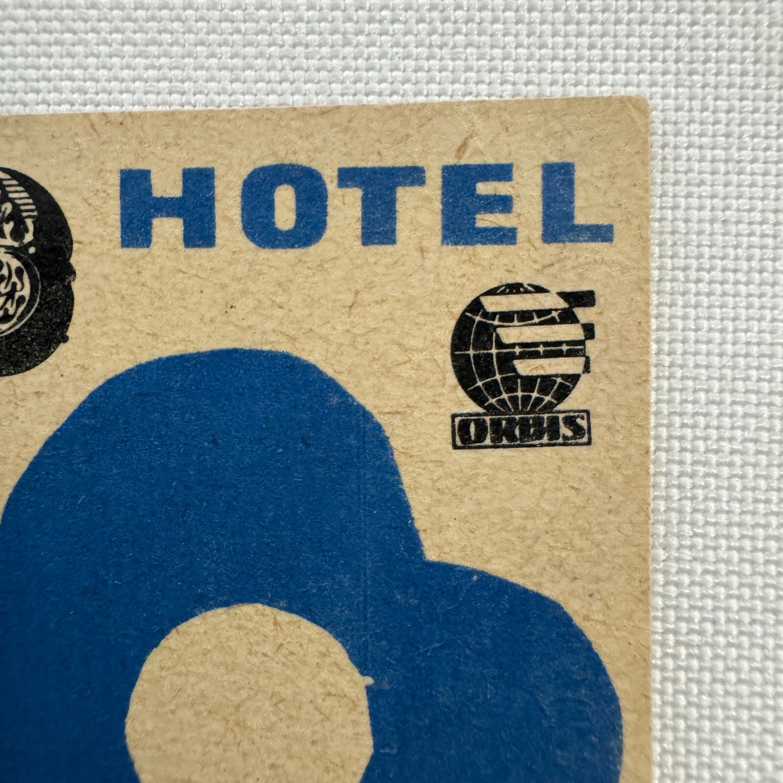 Vintage Travel Luggage Label Grand Hotel Orbis Warszawa Warsaw Poland Polish