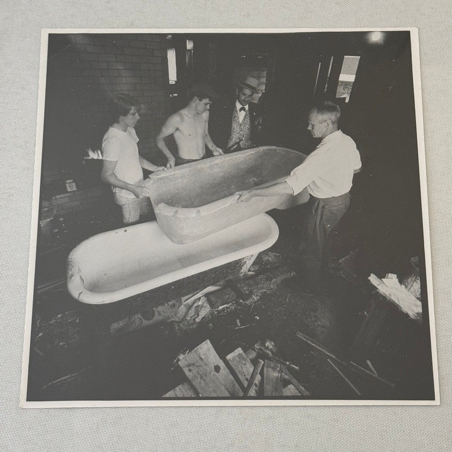 Vintage Press Photo Motor Boat Racing Bathtub Construction Photograph Print