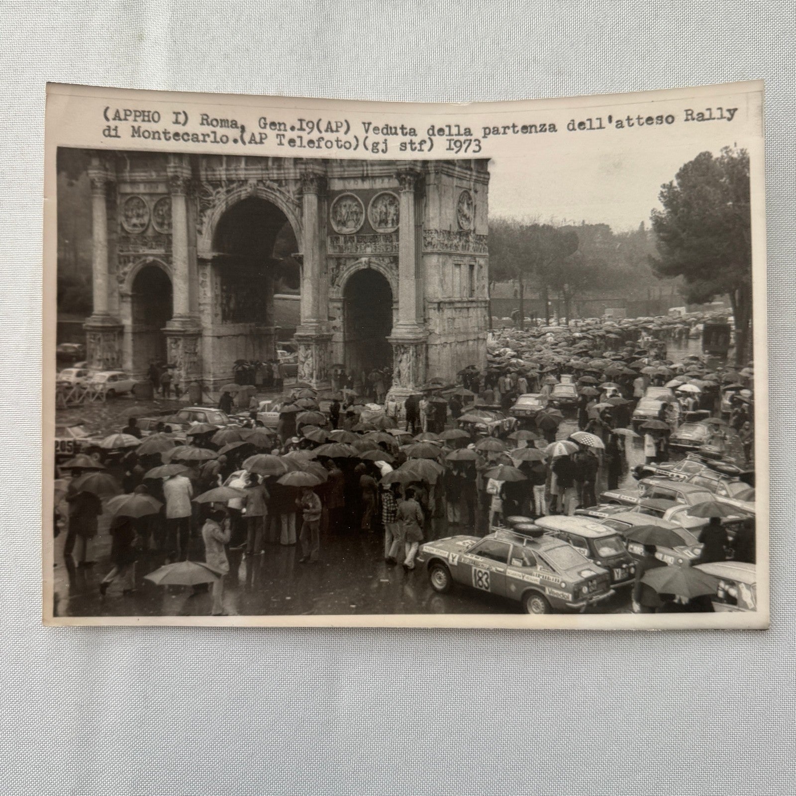 1973 Rally Rallye Monte Carlo Italian Press Photo Photograph Vintage Cars Car
