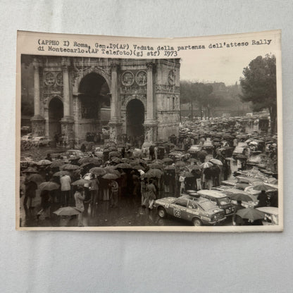 1973 Rally Rallye Monte Carlo Italian Press Photo Photograph Vintage Cars Car