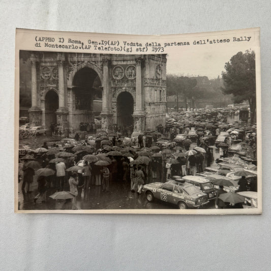 1973 Rally Rallye Monte Carlo Italian Press Photo Photograph Vintage Cars Car