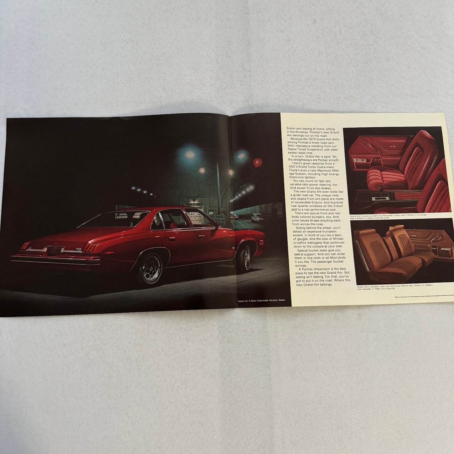 1975 Pontiac Grand Am Car Sales Brochure Catalog Advertising