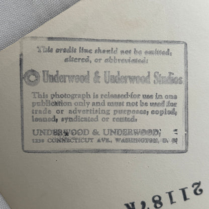 Underwood and Underwood Vintage Press Photograph Photo US Military Man Uniform