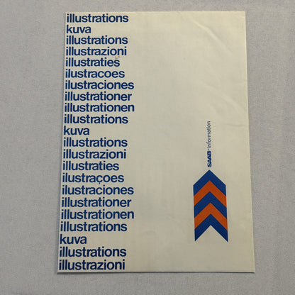 1980 Saab Factory Press Kit Brochure Photos Saab 900 99 Turbo EMS FRENCH
