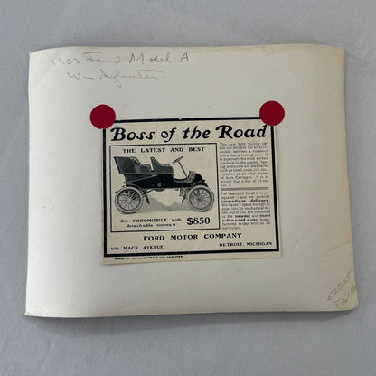 Vintage 1903 Ford Model A Car Photo Photograph Print