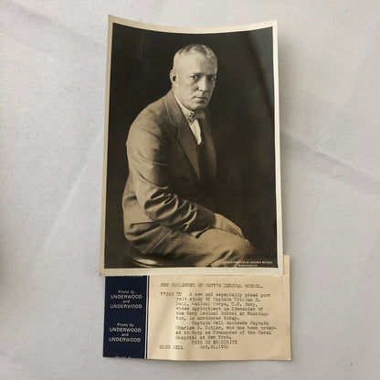 Press Photo Photograph Navy Medical School Captain William Bell Washington 1931