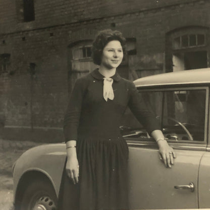 Vintage Photo Photograph Snapshot Lot of 2 Woman with Car Germany 1956 AL22SM1