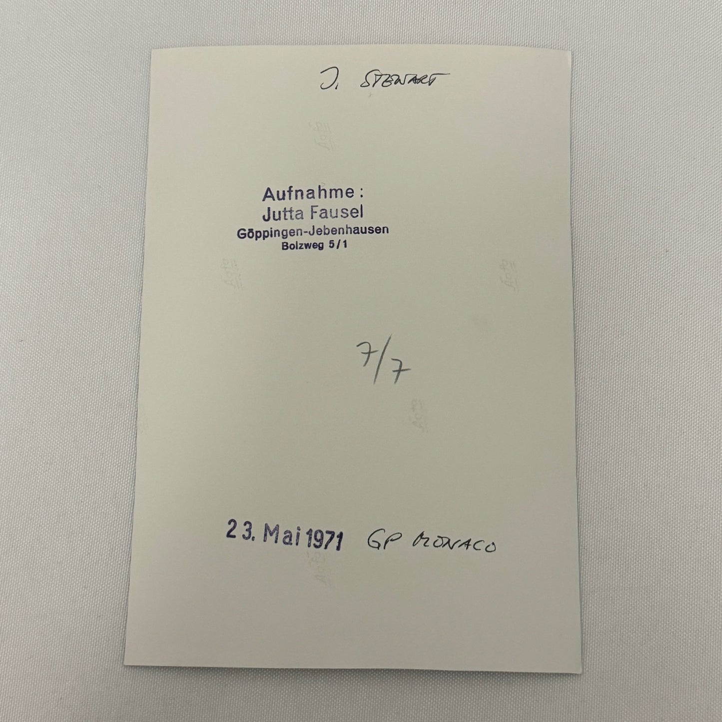 Vintage Racing Photo 1971 Monaco Grand Prix Race Jackie Stewart Motorsport