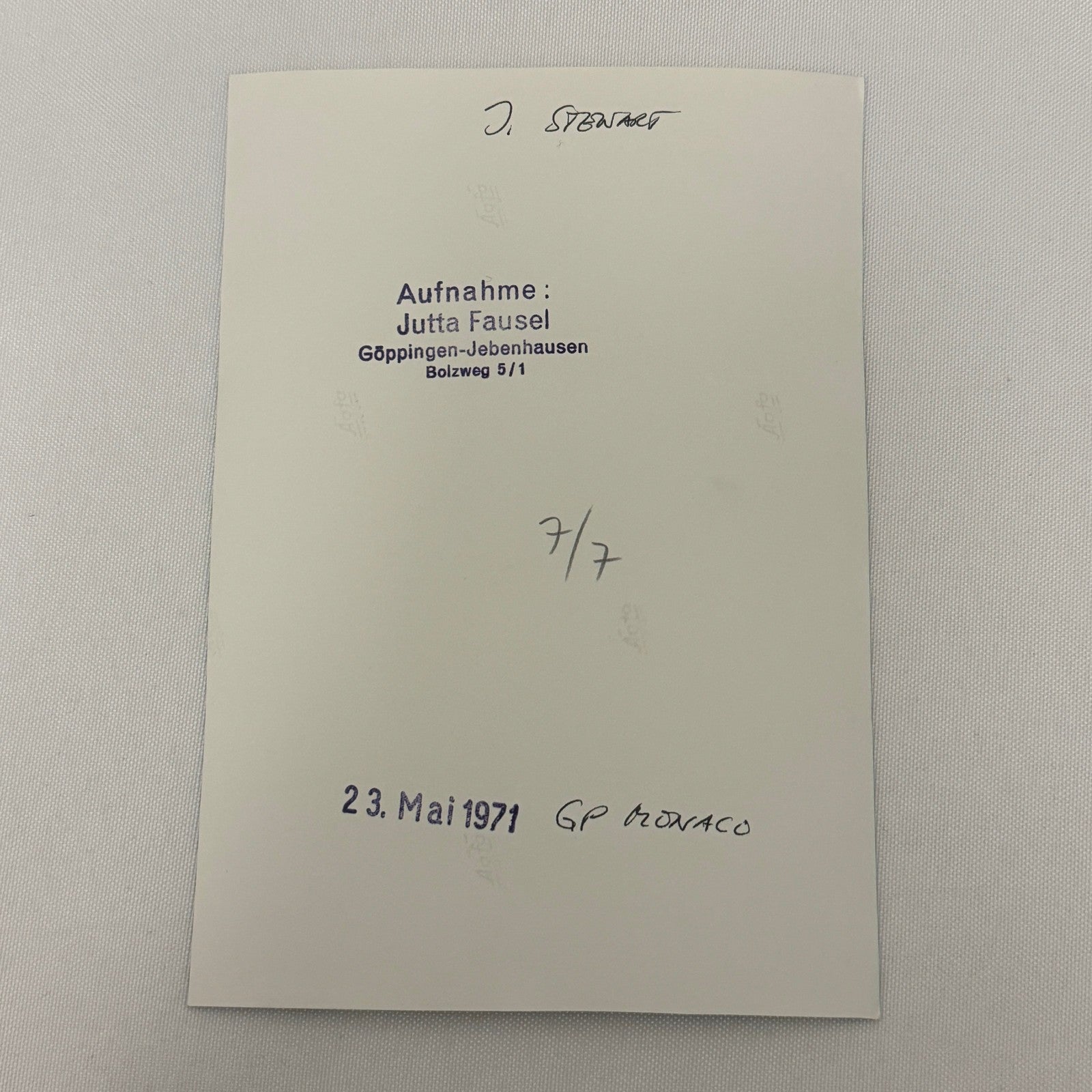 Vintage Racing Photo 1971 Monaco Grand Prix Race Jackie Stewart Motorsport